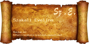 Szakali Evelina névjegykártya